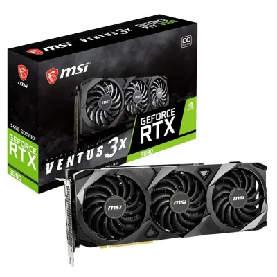 کارت گرافیک ام اس ای مدل MSI RTX 3090 Ventus x3 Oc 24G GDDR6X استوک در حد نو