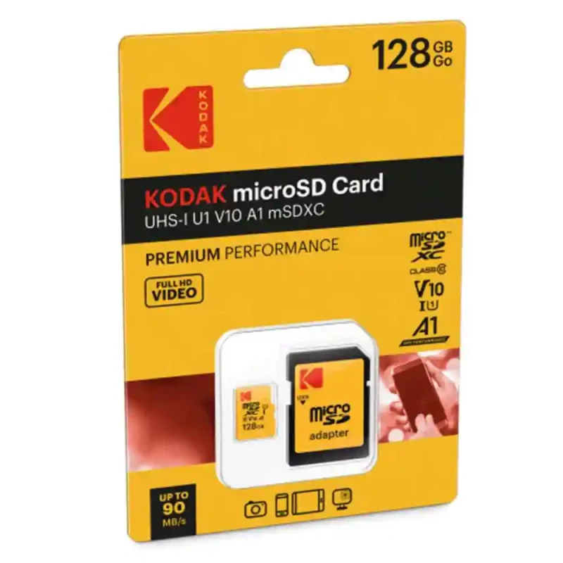 کارت حافظه MicroSDXC کداک مدل UHS-I U1 A1 V10 ظرفیت 128 گیگابایت | فروشگاه خرید کامپیوتر لیان سیستم