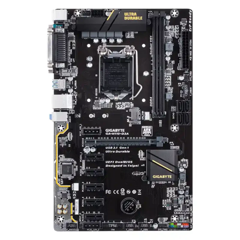 مشخصات و خرید مادربرد گیگابایت GIGABYTE GA H110 D3A
