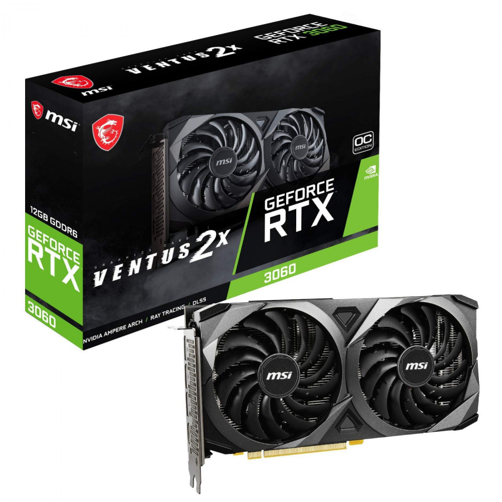 کارت گرافیک ام اس ای مدل RTX 3060 VENTUS OC 12G GDDR6 کارکرده با گارانتی