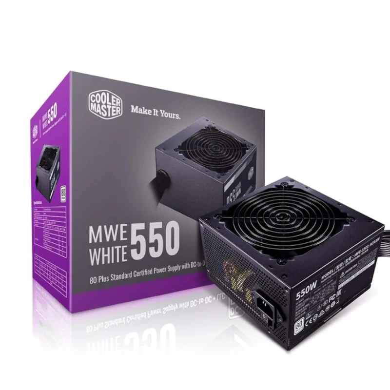 منبع تغذیه کامپیوتر کولر مستر مدل COOLER MASTER MWE 550 WHITE | فروشگاه خرید کامپیوتر لیان سیستم