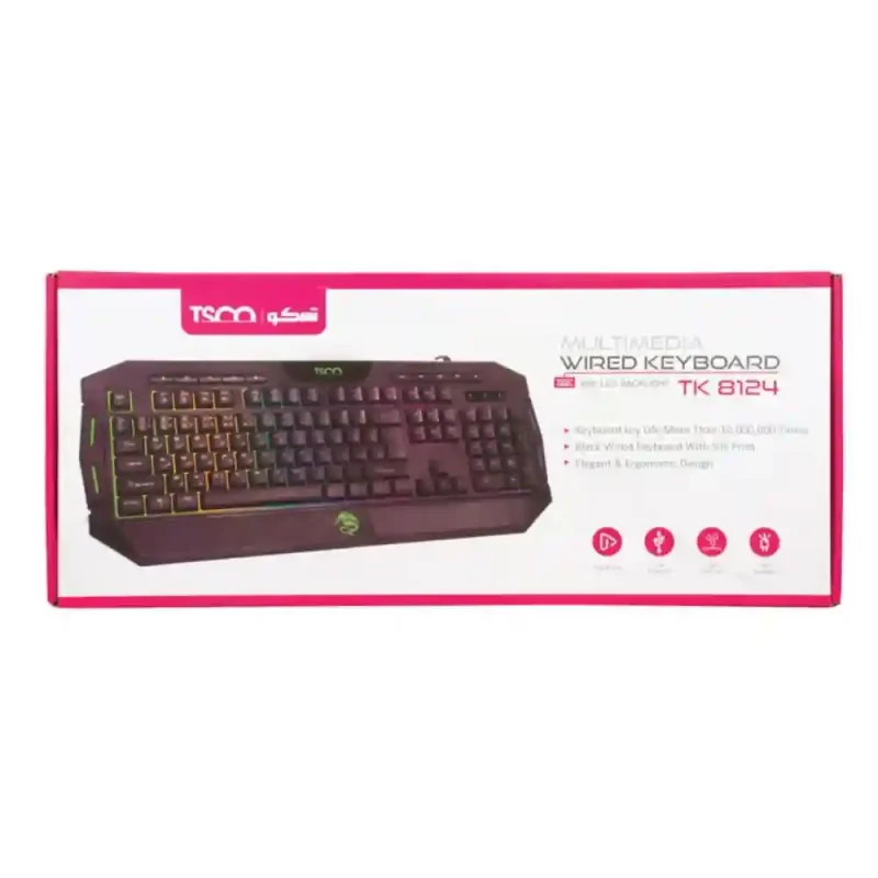 کیبورد مخصوص بازی تسکو مدل TK 8124 | فروشگاه خرید کامپیوتر لیان سیستم