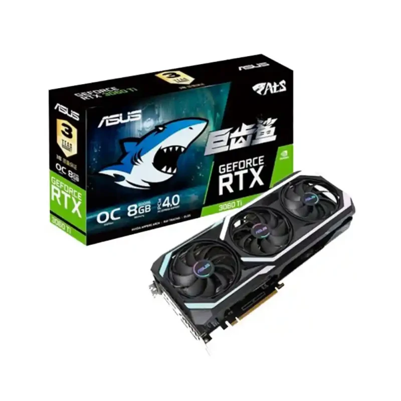 کارت گرافیک ایسوس RTX 3060 ti ASUS 8g shark | فروشگاه خرید کامپیوتر لیان سیستم