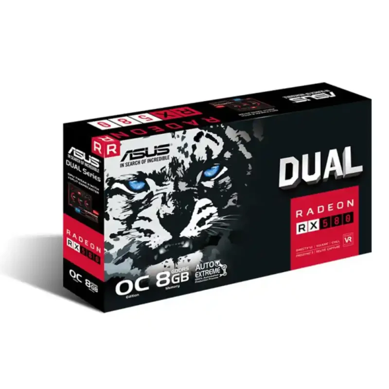 کارت گرافیک ایسوس مدل DUAL-RX580-8G | فروشگاه خرید کامپیوتر لیان سیستم
