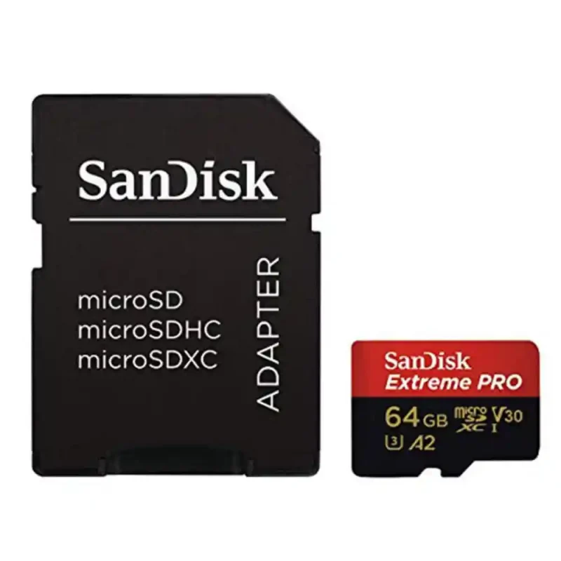 کارت حافظه microSDXC سن دیسک Extreme PRO A2 UHS-I U3 ظرفیت 64 گیگابایت | فروشگاه خرید کامپیوتر لیان سیستم