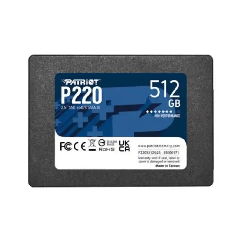 مشخصات و خرید اس اس دی اینترنال پاتریوت P220 ظرفیت 512 گیگابایت