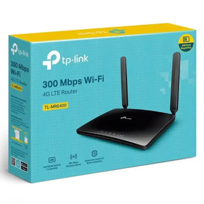 مودم روتر 4G LTE بی سیم N300 تی پی-لینک مدل TL-MR6400 | فروشگاه خرید کامپیوتر لیان سیستم