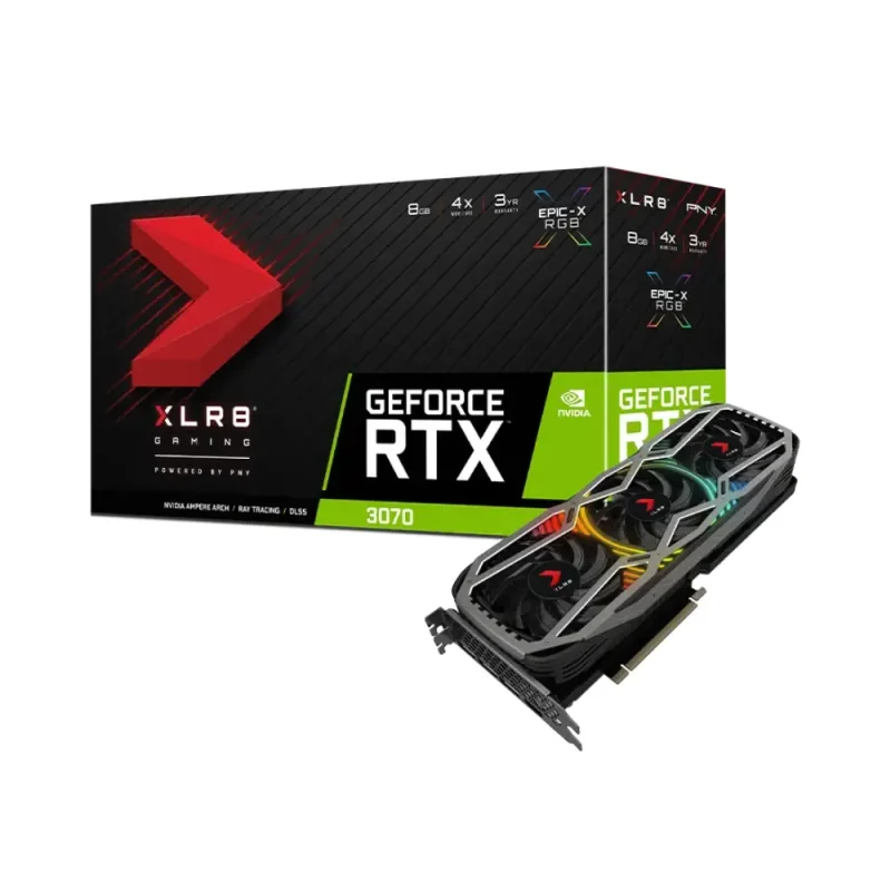 کارت گرافیک پی ان وای مدل GeForce RTX 3070 8GB XLR8 Gaming | لیان سیستم