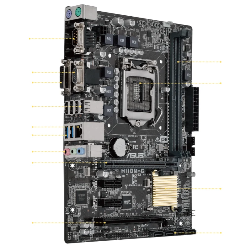 مادربرد ایسوس مدل ASUS H110 M-C | فروشگاه خرید کامپیوتر لیان سیستم