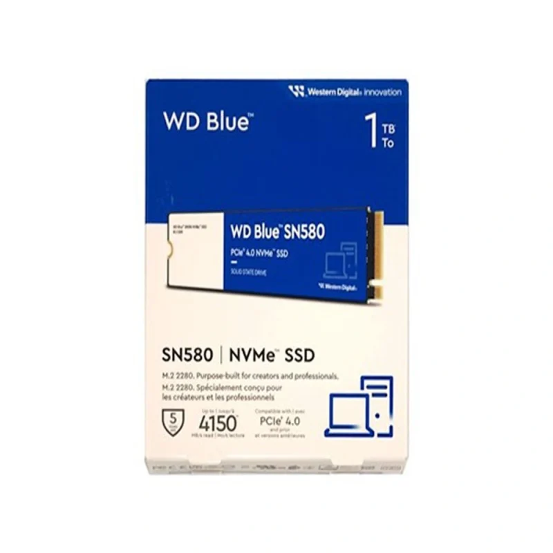 اس اس دی اینترنال وسترن دیجیتال مدل WD Blue SN580 NVMe ظرفیت یک ترابایت | فروشگاه خرید کامپیوتر لیان سیستم
