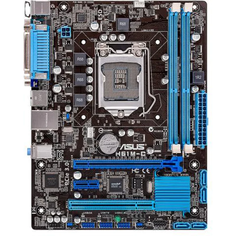 مادربرد ایسوس مدل ASUS H61 M-C کارکرده | فروشگاه خرید کامپیوتر لیان سیستم