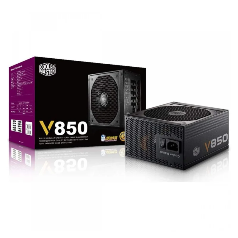 منبع تغذیه کامپیوتر کولر مستر مدل COOLER MASTER V850 GOLD FULL MADULAR کارکرده | فروشگاه خرید کامپیوتر لیان سیستم