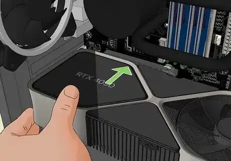 نصب کارت گرافیک روی اسلات PCIe مادربرد