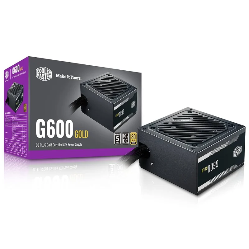 منبع تغذیه کامپیوتر کولر مستر مدل Cooler Master G600 GOLD | فروشگاه خرید کامپیوتر لیان سیستم