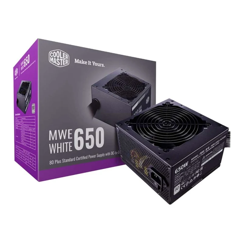 منبع تغذیه کامپیوتر کولر مستر مدل COOLER MASTER MWE 650 WHITE | فروشگاه خرید کامپیوتر لیان سیستم