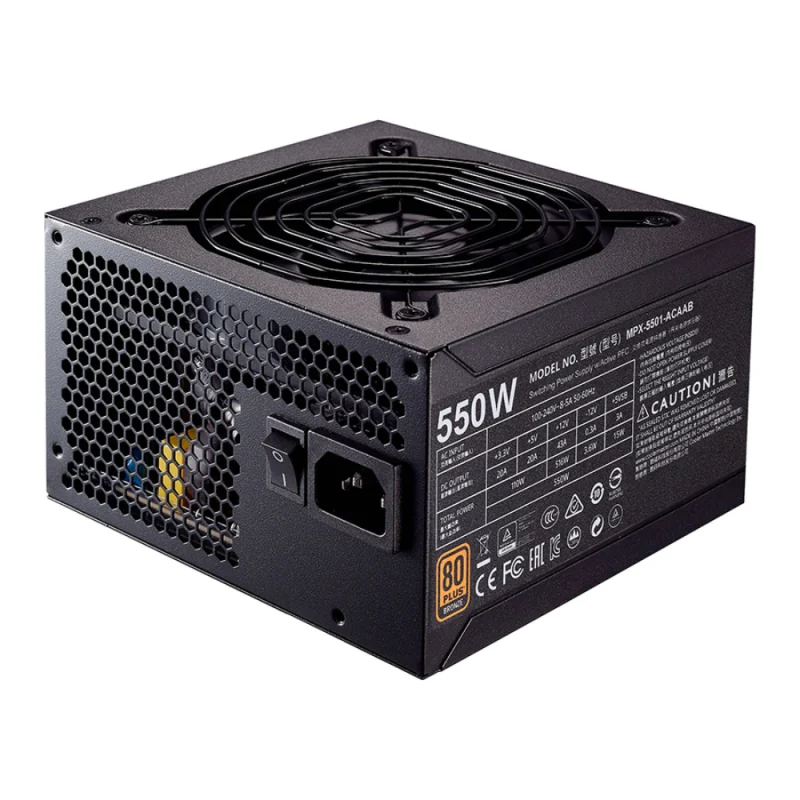 منبع تغذیه کامپیوتر کولر مستر مدل COOLER MASTER MWE 550 BRONZE | فروشگاه خرید کامپیوتر لیان سیستم