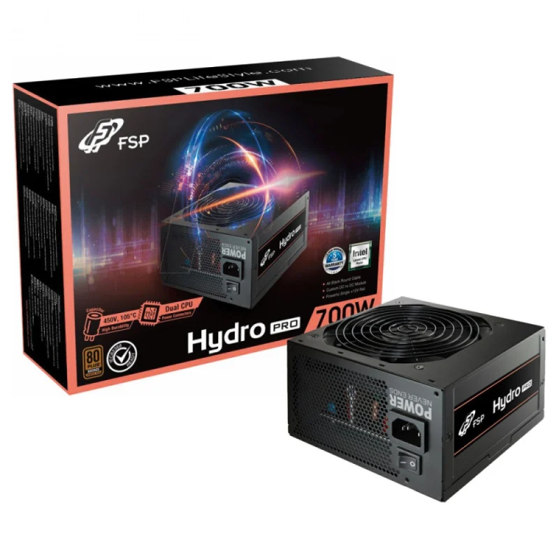 منبع تغذیه کامپیوتر اف اس پی مدل FSP HYDRO PRO 700W BRONZE کارکرده