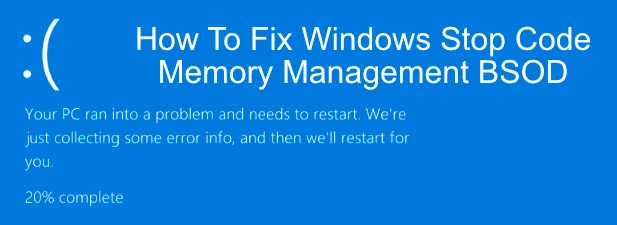 رفع ارورهای رم کامپیوتر Memory Management Error